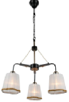 Люстра потолочная трехрожковая Мелодия Света E27 Черный картинка 